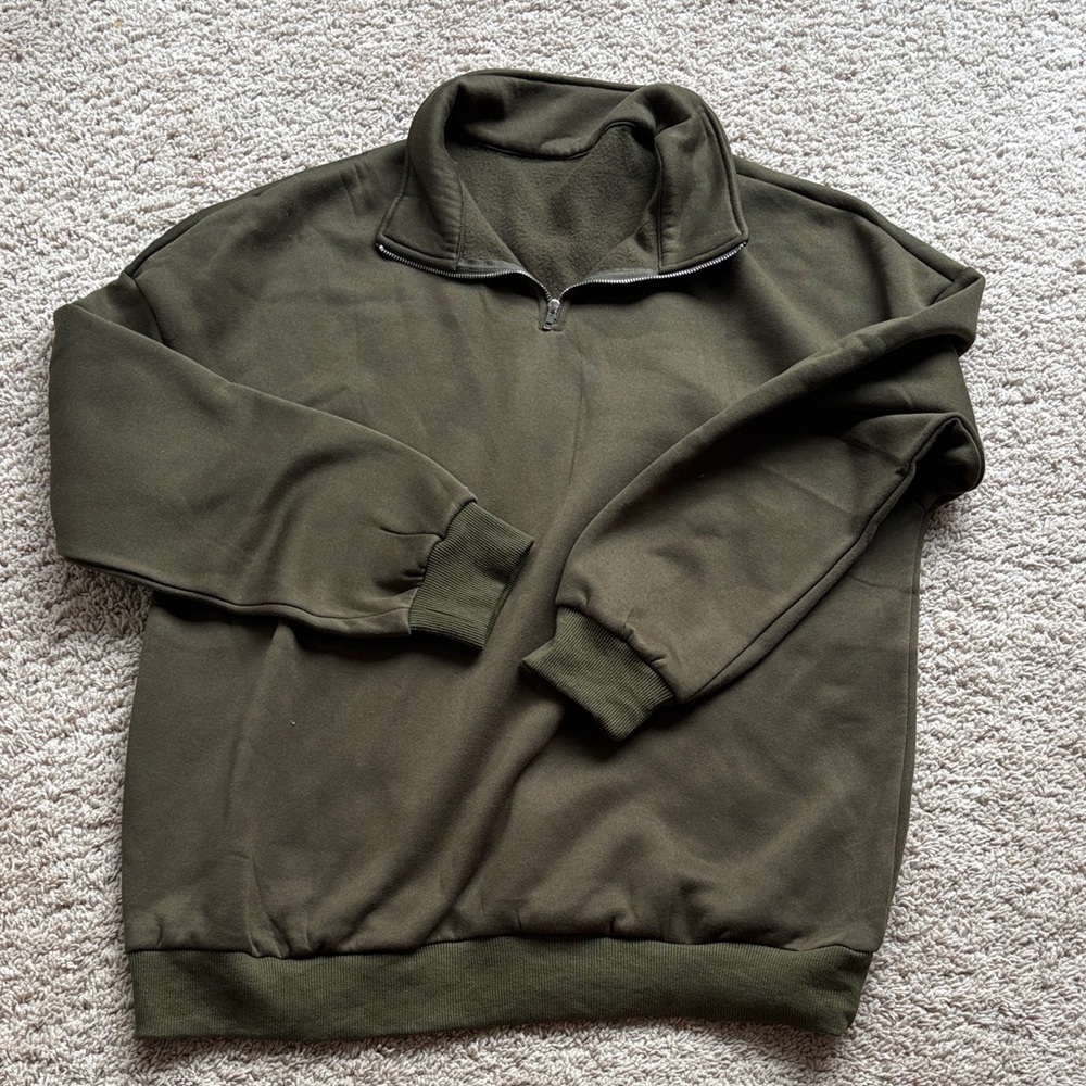 Olive Green Zip-Up